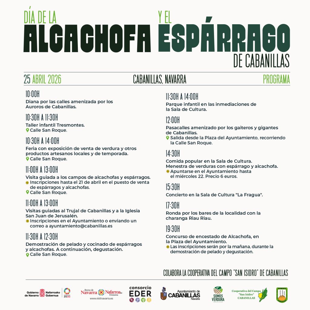 Programa completo del Día de la Alcachofa y el Espárrago de Cabanillas