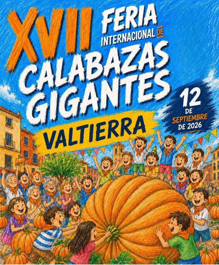 Cartel Feria Calabazas Gigantes Valtierra